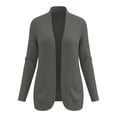 thumbnail image 6 of cocolona Cardigan Sweaters for Women Long Sleeve Open Front Knit Loose Cardigan Fall Solid Color Tops, 6 of 7