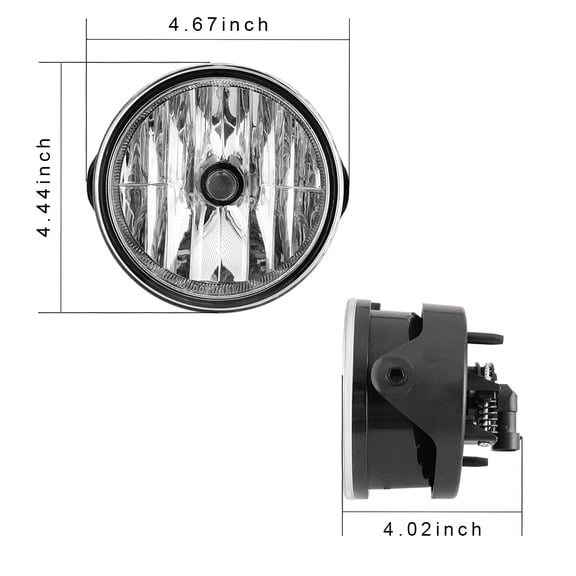 Fog Lights For 2007-2014 Ford Expedition & 2008-2011 Ford Ranger Fog Lamps Replacement (Not Fit STX) PC Material Clear Lens Only One Side