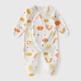 thumbnail image 2 of 3-6 Months Newborn Preemie Boys Girls Underwear Pajamas Rompers Home Clothes Footed Sleeper Gown With Mitten Footed For 0 6 Months Multicolour Rompers Baby Gift, 2 of 8