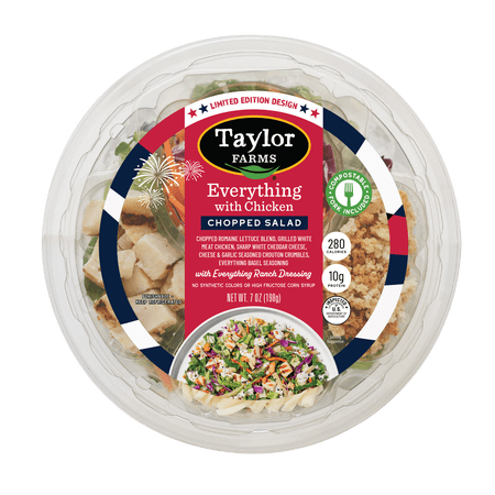 Taylor Farms Everything Bagel Chopped Salad Bowl, 7 oz (Fresh)