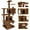 Brown, variant on SSyao 55" Cat Tree Tower, Multi-Level Center Playing House with Sisal Scratching Posts, Cozy Condo & Plush Perches, Ideal for Active Felines-Brown