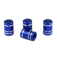 thumbnail image 1 of 4 Uds. Válvulas de rueda de aluminio cubierta de vástago de neumático Auto motocicleta Azul, 1 of 6