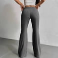 thumbnail image 6 of KPOPLK Women's Low Rise Flare Sweat Pants Drawstring Elastic Waist Bell Bottom Sweatpants with Pockets Casual Lounge Trousers,Size XXL, 6 of 7
