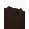 thumbnail image 3 of IEFIEL Kids Girls Long Sleeve Warm Tops Basic Layer T-Shirt Solid Color Undershirt Thermal Tops Coffee 11-12, 3 of 7