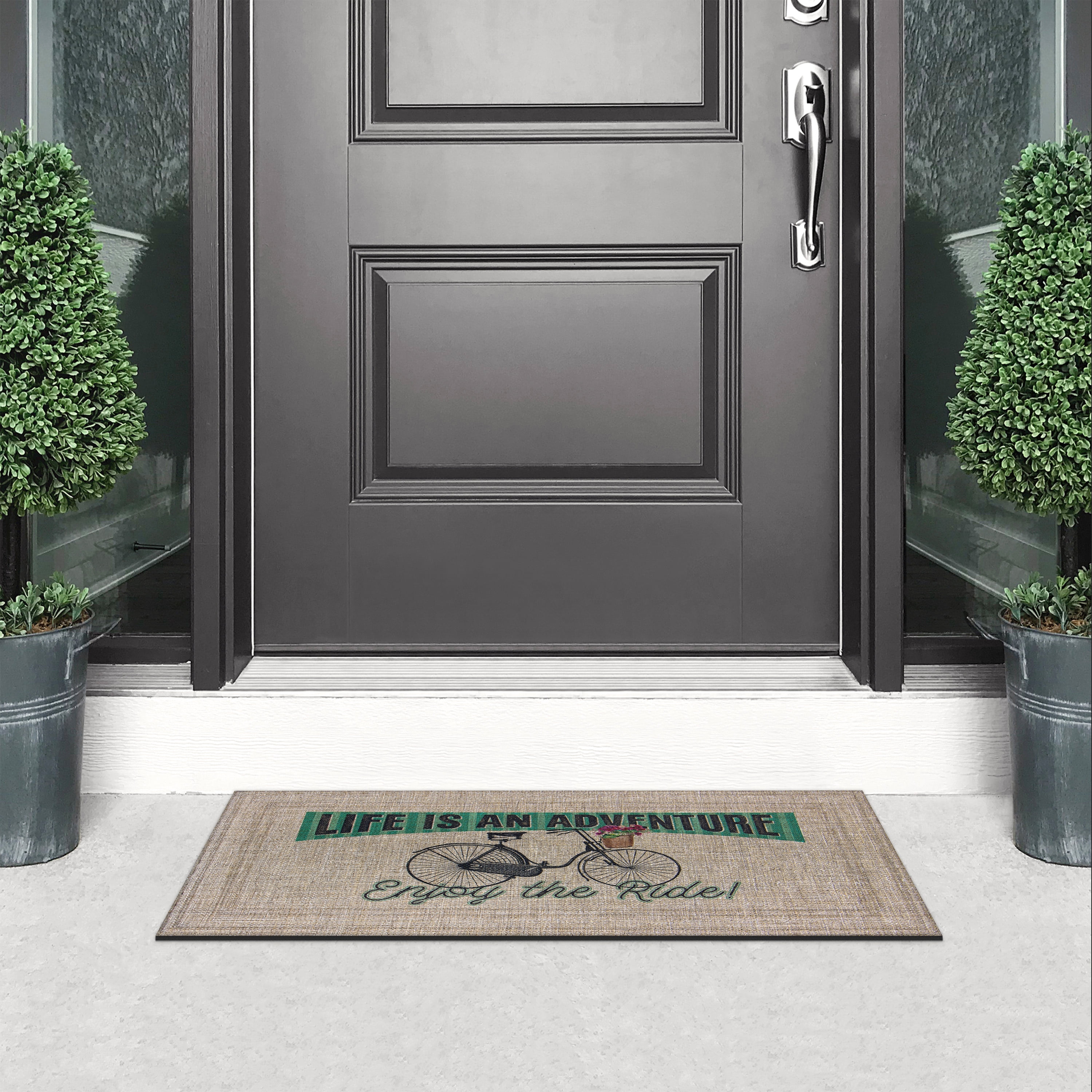 Mainstays Soho Sisal Enjoy The Ride Bicycle Doormat, 20"x36"