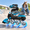 Blue-Medium(US 2Y-5Y)Big Kid, variant on Adjustable Inline Skates For And Adults Outdoor Beginner Roller With All Light Up Wheels Men Women