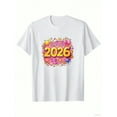 thumbnail image 2 of Happy New Year 2026 And Ballon Stars Patterned Novelty Graphic Kid T-Shirt Casual  Style With 100% Cotton Fabric,Suitable for Boys And Girls,Size From 3T-13Y,Ideal Gift for Kids, 2 of 6