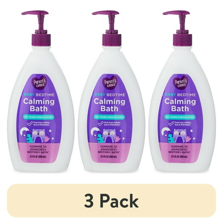 (3 pack) Parent's Choice Baby Bedtime Calming Bath, 27.1 fl oz