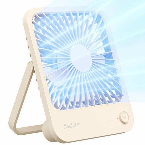 Ventilador de escritorio JISULIFE FA26, batería recargable de 4500 mAh, 4 velocidades