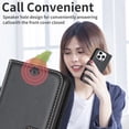 thumbnail image 5 of Feishell Wallet Case for iPhone 16 Pro Max, Wallet Flip Case [Kickstand] with RFID Blocking Card Holders [Shockproof] High Qulity PU Leather Magnetic Closure Case For iPhone 16 Pro Max, Black, 5 of 11