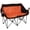 Orange, variant on Double Camping Chair Black 2 Person Oversized Folding Outdoor Loveseat