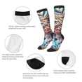 thumbnail image 3 of Vsdgher Vibrant Leopard In Flowers Knee Socks, High Socks Long Stretchy Sock Women Knee High Stocking, Long Socks for Women, 3 of 6