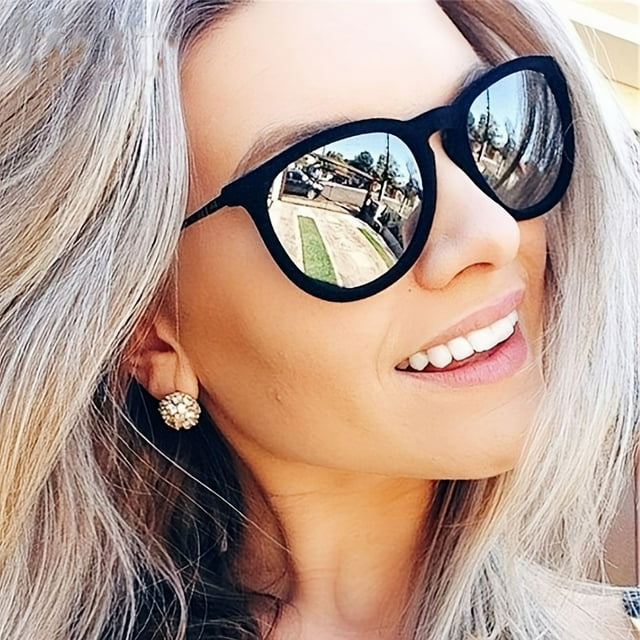 Trendy Polarized Reflective Fashionglasses, Retro Classic Windproof Sandproof Dustproof Fashionglasses For Travel Driving Cycling Skiing Riding Fishing For Women & Men