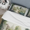 thumbnail image 4 of Designart "Garden Delights at the Cottage I" Landscape & Nature Bedding Covert Set - Farm Green Landscapes Bed Set With 2 Shams, 4 of 6