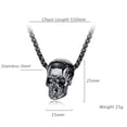 thumbnail image 4 of BAGZY Skull Necklace for Men Stainless Steel Gothic Punk Statement Jewelry With Gift Box for Men, 4 of 7