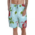 thumbnail image 1 of Hibiscus Board Shorts Beach Swimming Trunks Polyester Funny Men Swim Trunks, 1 of 5