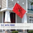 thumbnail image 7 of ANLEY Fly Breeze 3x5 Foot Morocco Flag - Vivid Color and UV Fade Resistant - Canvas Header and Double Stitched - Moroccan National Flags Polyester with Brass Grommets 3 X 5 Ft, 7 of 7