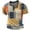 T-Yellow, variant on T Shirts For Men Adult Referee Shirt V Neck Striped Sweatshirt Short Sleeved Top Retro Clothing Blue L