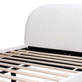 thumbnail image 5 of Jennifer Taylor Home Archie Puffy Grounded Upholstered Platform Bed, Queen, Almond White, 5 of 11