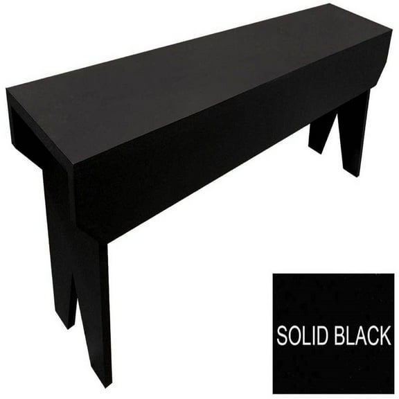 Contemporary Home Living 4' Onyx Black Modern Style Simple Bench