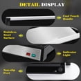 thumbnail image 4 of Panini Press, 1200W Sandwich Maker and Electric Indoor Grill with Ceramic Non-Stick Coated Plates, Opens 180°to Fit Size of Food, Stainless Steel Surface & Removable Drip Tray, Silver, 4 of 6