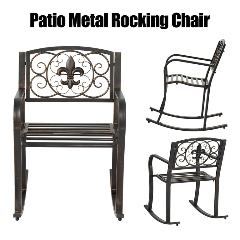 Outdoor metal rocking bench outlet