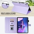thumbnail image 4 of for Lenovo Tab M10 Plus 3rd Gen 10.6 inch (2022) Folio Flip Case, Elegant Ultra Slim PU Leather Case with Smart Wake Sleep Kickstand Function Pencil Holder and Card Slots, Purple, 4 of 8