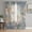 Blue, Sky, Sand, Azure, variant on Teal Red Yellow Copper Rust Sheer Curtains 84 Inches Long, Abstract Vintage Mottled Art Light Filtering Window Curtains for Living Room, Rod Pocket Voile Sheer Curtain Drapes, 52"W x 84"L, 2 Panels