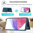 thumbnail image 3 of ELEHOLD Magnetic Wallet Case for Samsung Galaxy A54 5G,PU Leather Card Slots Stand Function Shockproof  Multi-Functional Purse Case with Wrist Strap for Samsung A54 5G,Blue, 3 of 7