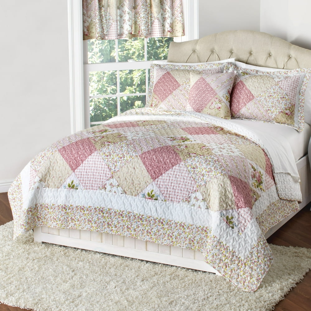 Emma Patchwork Finish Bedding Quilt Full/Queen Farmhouse Bedroom