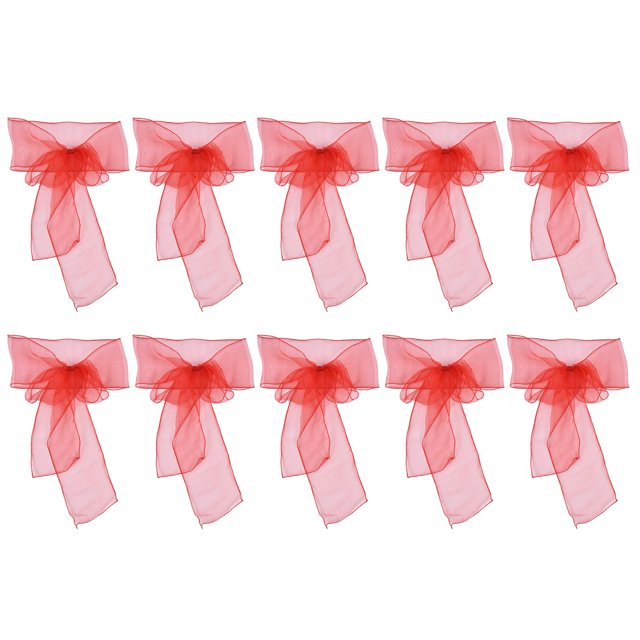 Fajas de organza para sillas, 10 piezas de organza para sillas de banquetes Fajas de organza para sillas Fajas de lazo Fajas de lazos para silla Fiabilidad excepcional Jadeshay A