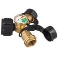 thumbnail image 3 of 1pc Camping Propane Tank Y Splitter Adapter 3-way Valve Brass QCC For Outdoor RV BBQ Propane Splitter Camping Cooking Supplies, 3 of 11