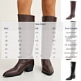 thumbnail image 3 of Viluyesy Womens Knee High Boots Pointed Toe Low Block Heel Side Seam Faux Leather Casual Comfortable Shoes Brown Size 5.5, 3 of 9