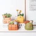 thumbnail image 6 of Cartoon Small Animals Backpack Fleshy Flower Pot Household Desktop Storage Pen Holder Balcony Decoration Potted Plants, 6 of 8