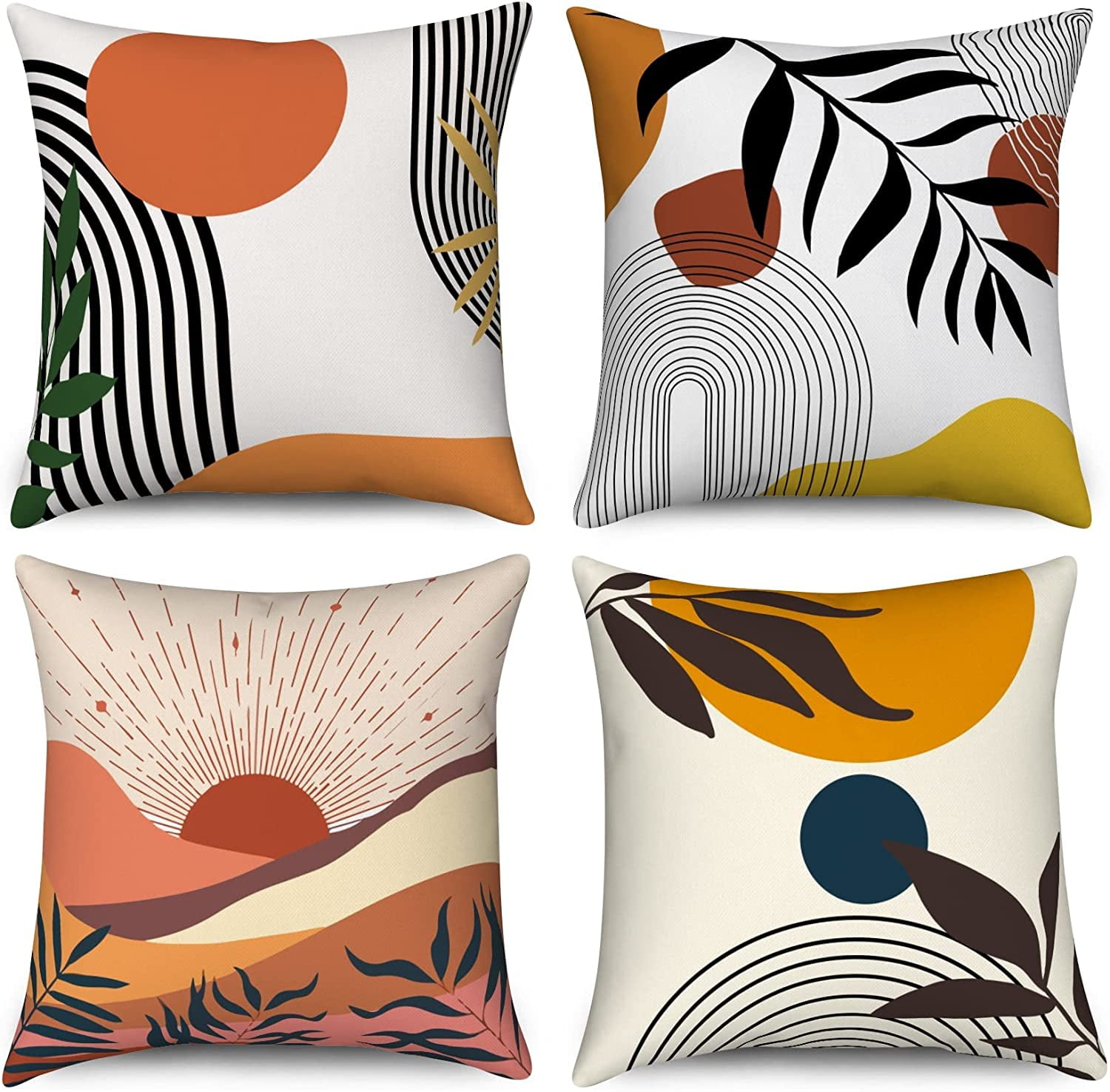Large Black Yellow Modern Pillows, Modern Throw Pillows for Couch, Dec –  HomePaintingDecor