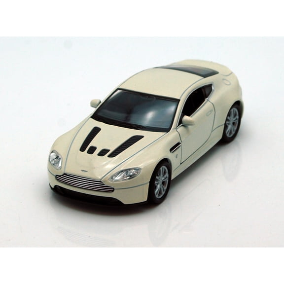 Aston Martin V12 Vantage , White - Welly 43624 - 4.5" Long Diecast Model Toy Car (Brand New, but NOT IN BOX)