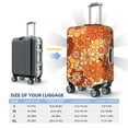 thumbnail image 6 of Easygdp Hippie Flower Double-Sided Printed Elastic Suitcase Protective Cover,Invisible Zipper, Business Trip Luggage Cases,Washable And Resistant To Falling -X-Large, 6 of 9