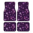 thumbnail image 1 of Disketp Purple Snow Flakes for Crystal Velvet Car Mats Four-Piece Set,All-Season Automotive Protection, Vehicles, Cars, Trucks, and SUVs,Anti-Slip Design, 1 of 7