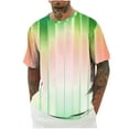 thumbnail image 2 of Wancir Chemises pour Hommes Liquidation Vente Hommes Mode Décontractée Imprimé Sport Manches Courtes Col Rond Blouses Chemises, 2 of 4