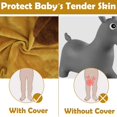 thumbnail image 4 of iPlay, iLearn Yellow Hopping Horse, Outdoors Ride On Bouncy Animal Play Toys, Inflatable Hopper Plush Covered with Pump, Activities Gift for 2, 3, 4, 5 Year Old Kids Toddlers Boys Girls, 4 of 8