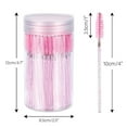 thumbnail image 2 of 100PCS Pink Disposable Eyelash Spoolie Brush with Container, 2 of 5