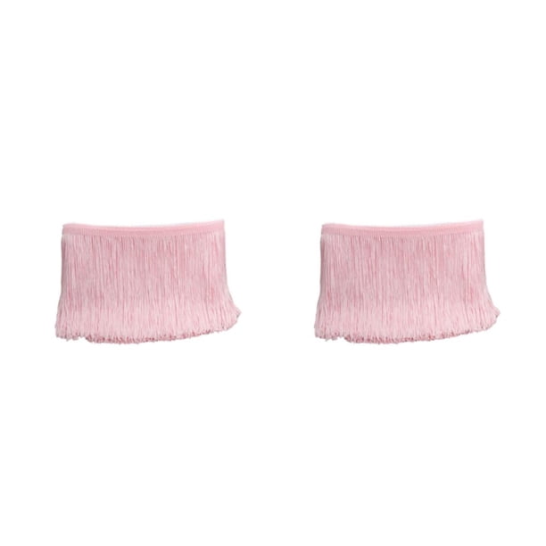 Qarigey Elegante borde de borla para ropa y accesorios para el hogar. Artesanía impecable. rosa 2Conjunto