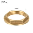 thumbnail image 3 of Unique Bargains G1 Lock Nut with Flange, Hex Brass Female Locknut for Plumbing 2 Pack, 3 of 5
