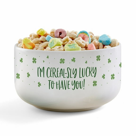 Personalization Mall Cerealsly Lucky To Have You 14 oz. Cereal Bowl