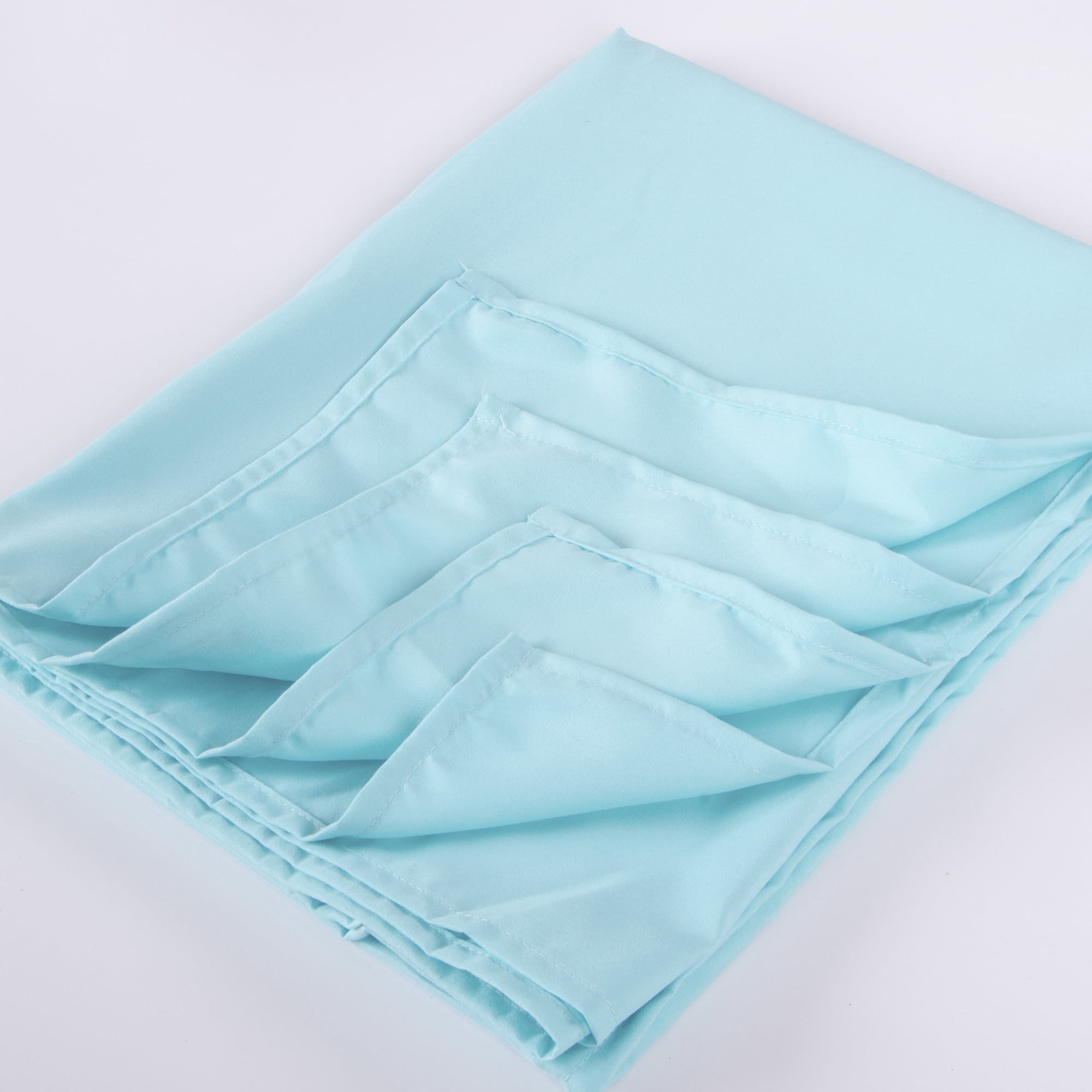 Flxxie Microfiber Toddler Sheet Set, Soft Crib Fitted Sheet Flat Sheet and Envelope Pillowcase, Baby Bedding Sheet & Pillowcase Sets, Aqua, 3 Piece