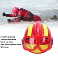 thumbnail image 3 of Sombro Duro de Seguridad, Bomberos de Trabajo Casco Trabajo Con Gafas, Faros Delanteros, Casco Rescate Emergencia para El Sitio Construcion Mineros, 3 of 7