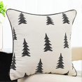 thumbnail image 1 of Funda de cojín bordada de lujo con diseño de árbol, de chenilla súper suave, decorativa, cuadrada, para sofá, cama, dormitorio, coche (Negro B, 45,7 x 45,7 cm), 1 of 5