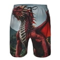 thumbnail image 3 of Pofeuu Majestic Red Dragon Prin Men's Swim Trunks Quick Dry Bathing Suit Swimming Board Shorts Mesh Lining Beach Swimwear-XX-Large, 3 of 6