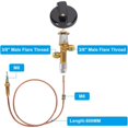 thumbnail image 3 of Gas Fireplace Fire Pit Flame Failure Control Valve Kit Fire Pit Thermocouple Replace 6325, 3 of 6