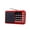 Red, variant on Portable Radio with Bluetooth, TF Card & USB Playback, Rechargeable for Home, Office & Travel